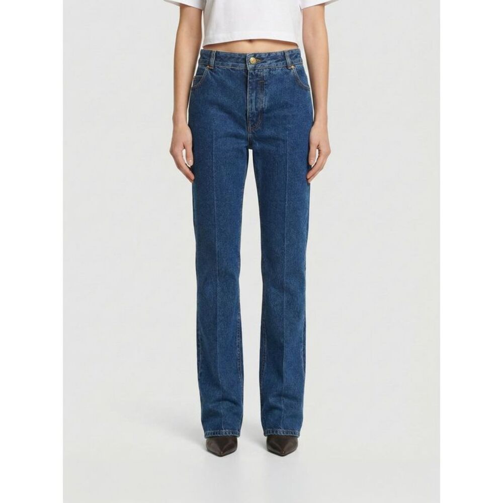 Balmain Women Straight Denim Jeans Balmain